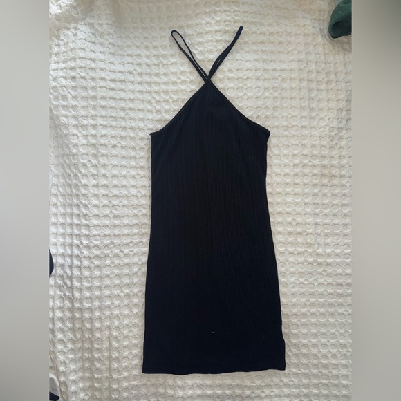 Urban Outfitters Y-Neck Ribbed Halter Dress - Picture 3 of 6